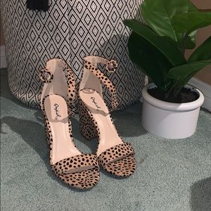 Cheetah block heels
